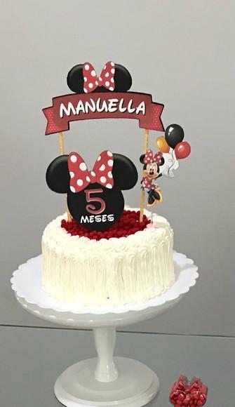 Topo de Bolo Minnie