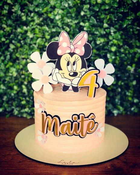 Topo de Bolo Minnie