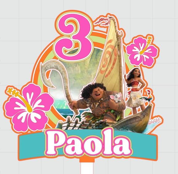 Topo de Bolo Moana