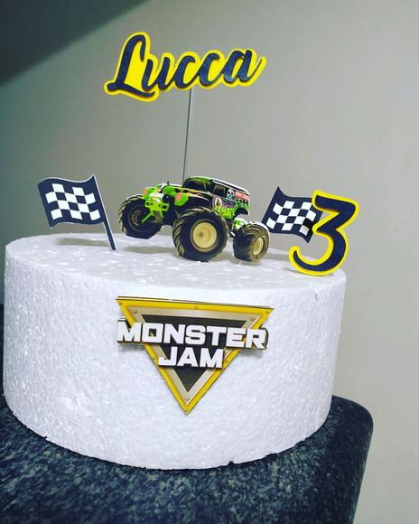 Topo de Bolo Monsters Jam