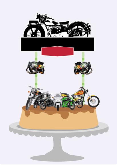 Topo De Bolo Moto