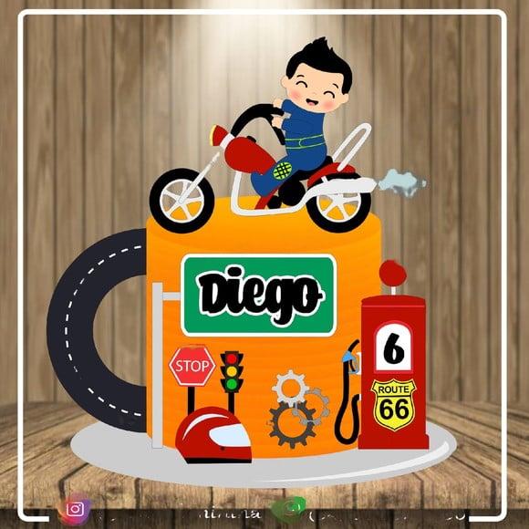 Topo de Bolo Motoqueiro Baby