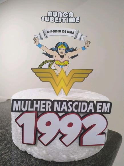 Topo De Bolo Mulher Maravilha