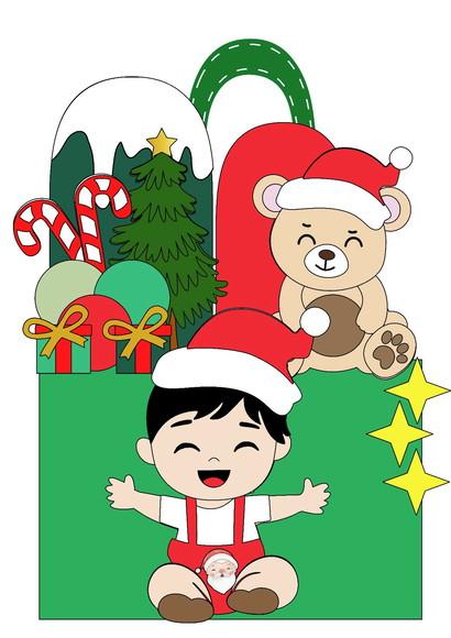 Topo de Bolo Natal