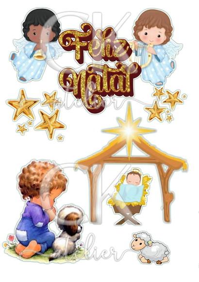 Topo de Bolo Natal