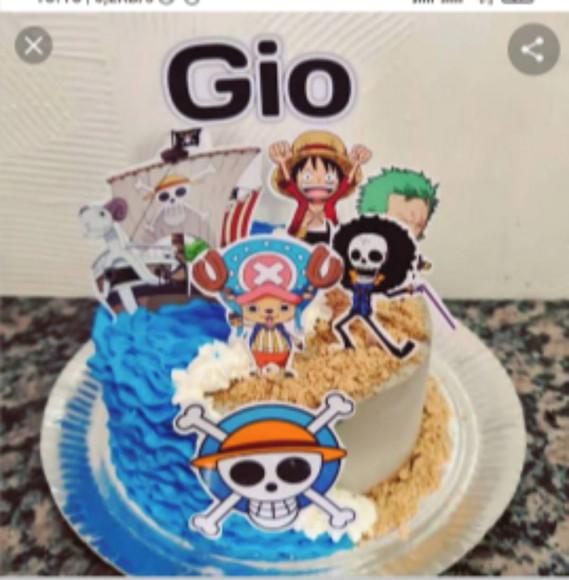 Topo de Bolo One Piece