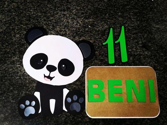 Topo de Bolo panda