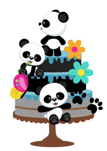 Topo de Bolo Panda