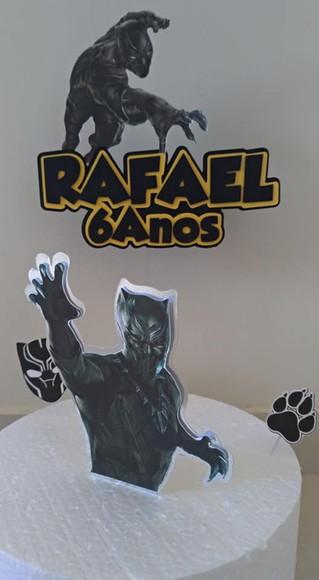 Topo de Bolo Pantera Negra