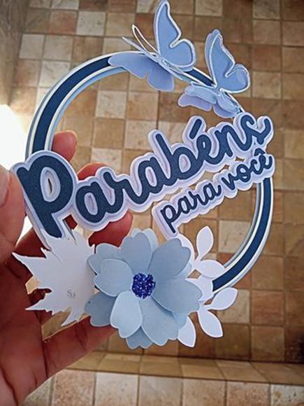 Topo de Bolo Parabéns