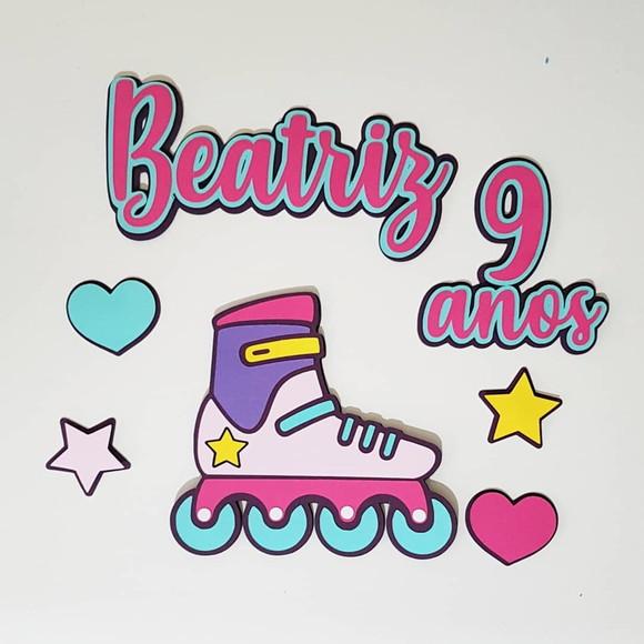 Topo de Bolo Patins