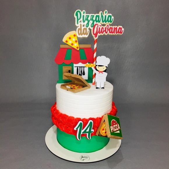 Topo de Bolo Pizza