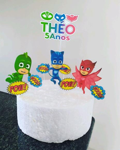 Topo de Bolo Pjmaskarados