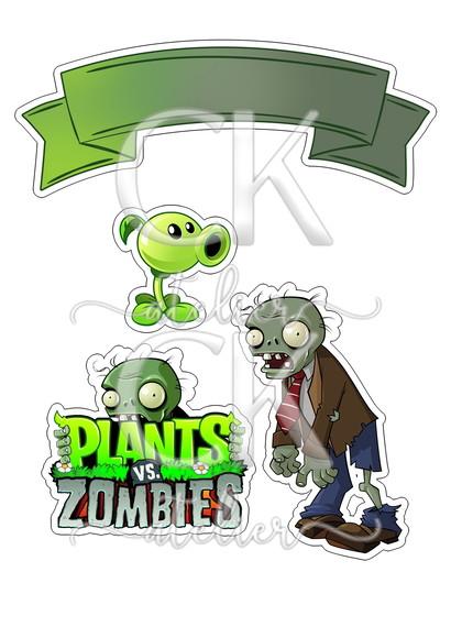 Topo de Bolo Plants vs Zoombies