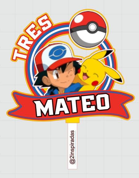 Topo de Bolo Pokemon