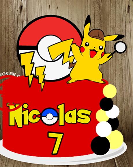 Topo de Bolo Pokemon