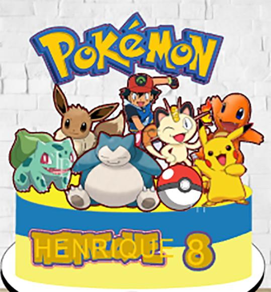 Topo de Bolo Pokemon