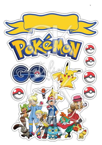 Topo de Bolo Pokemon