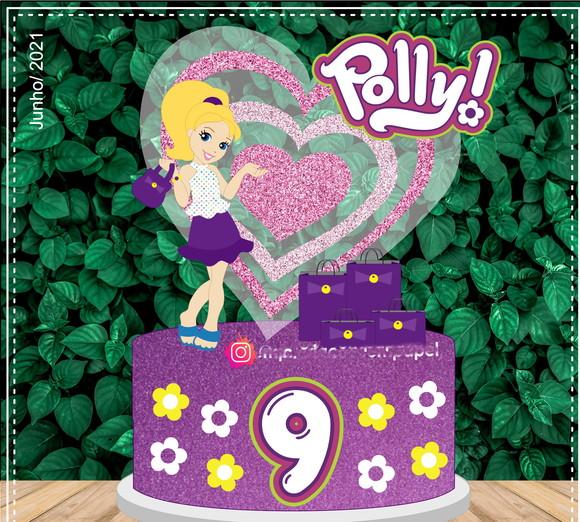 Topo de Bolo Polly Pocket