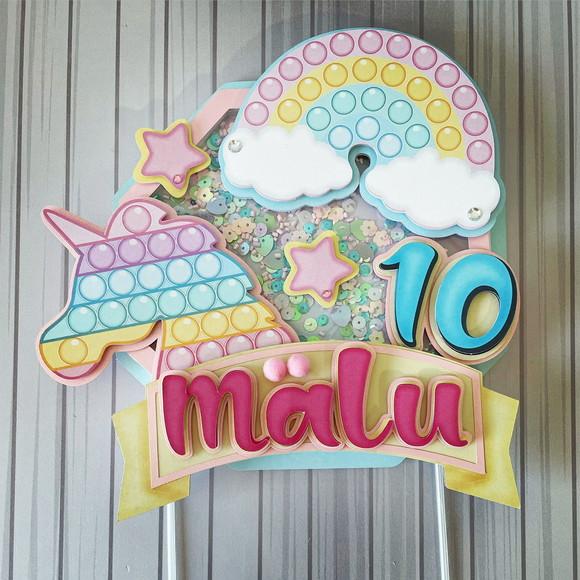 Topo de Bolo Pop It