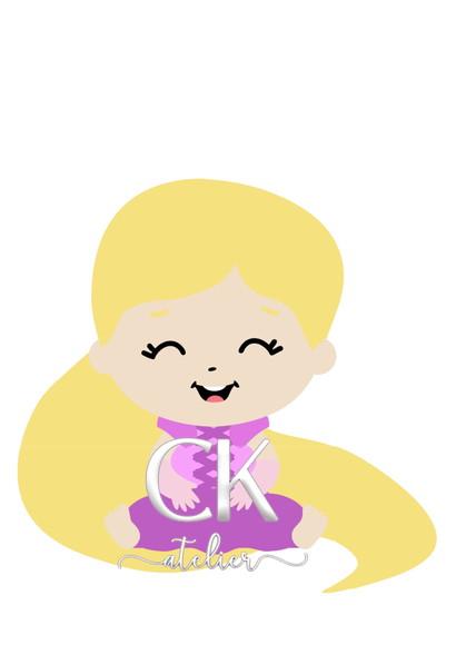 Topo De Bolo Princesa Rapunzel