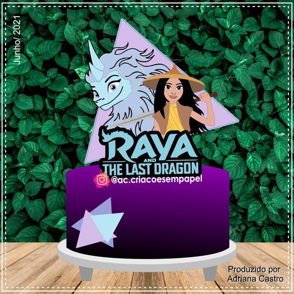 Topo de Bolo Princesa Raya