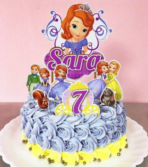 Topo de Bolo Princesa Sofia