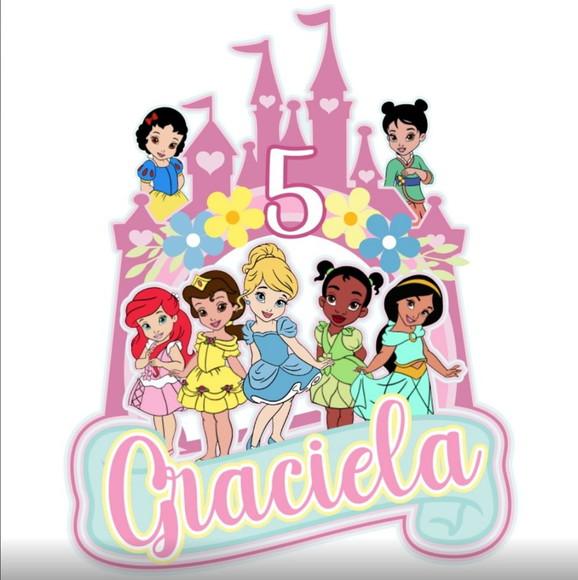 Topo de Bolo Princesas Disney