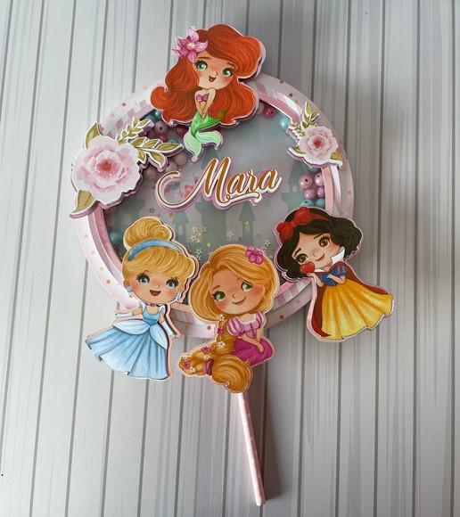 Topo de Bolo Princesas Disney