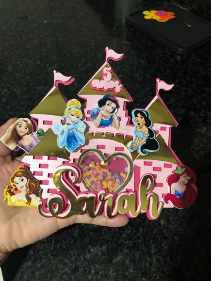 Topo de Bolo Princesas Disney