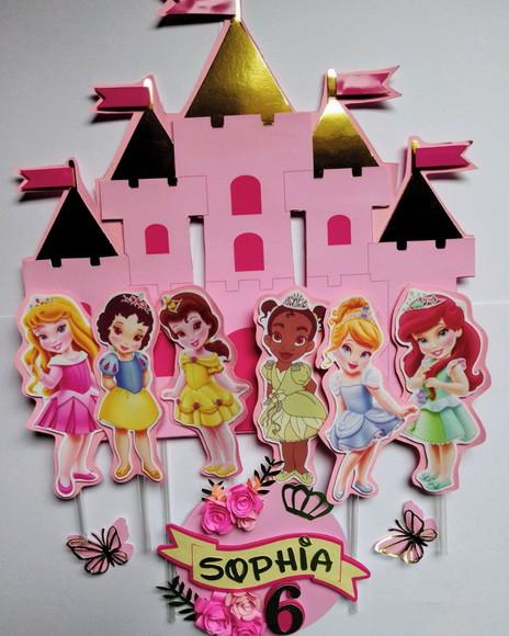Topo de Bolo Princesas Disney