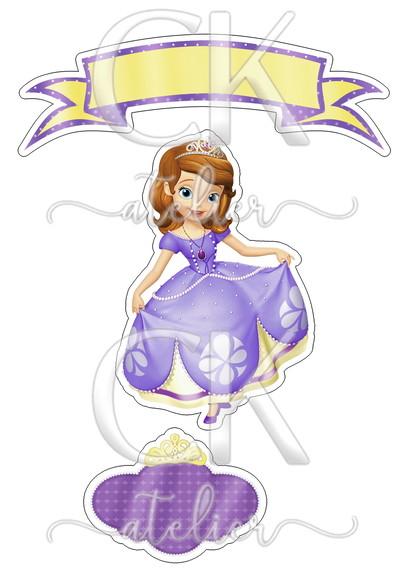 Topo de Bolo Princesinha sofia