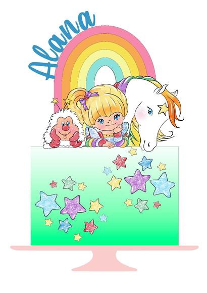 Topo de Bolo Rainbow Brite