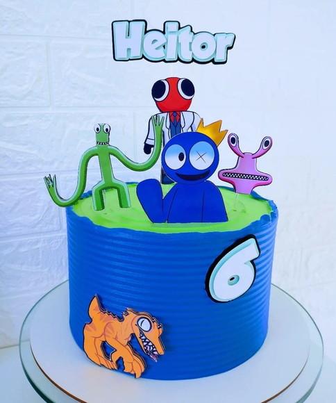 Topo de Bolo Rainbow Friends