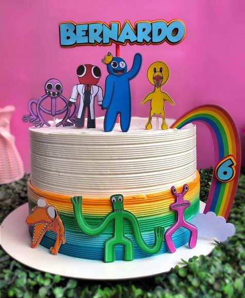 Topo de Bolo Rainbow Friends