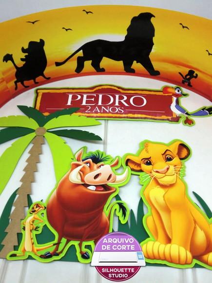Topo de Bolo Rei Leão