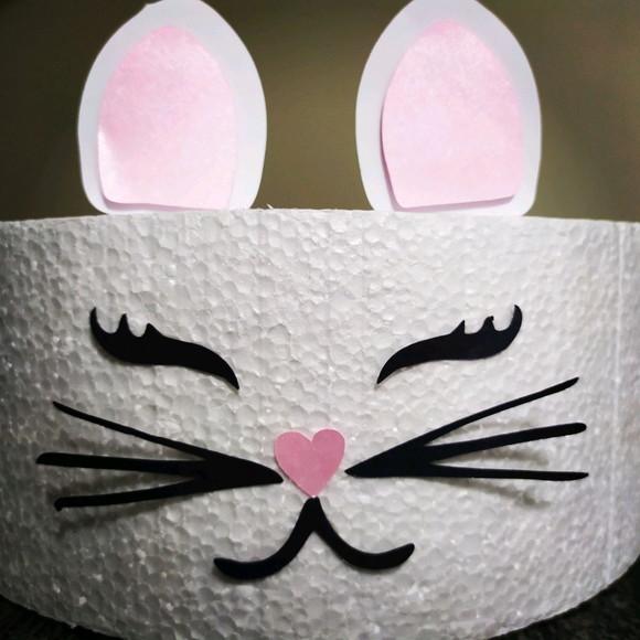 Topo de Bolo Rosto Gatinho