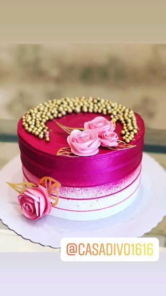 Topo de Bolo Rosas