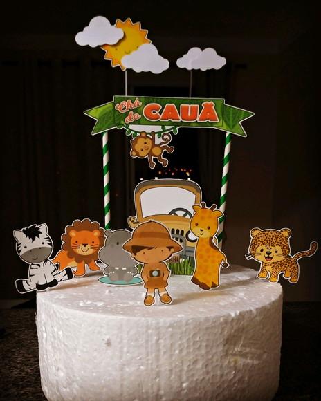 Topo de Bolo safari cute