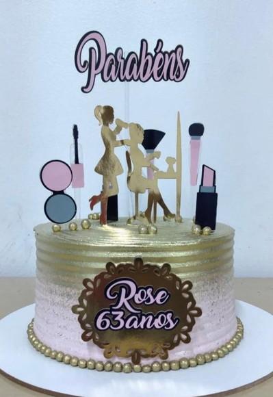 Topo de Bolo Salão de Beleza