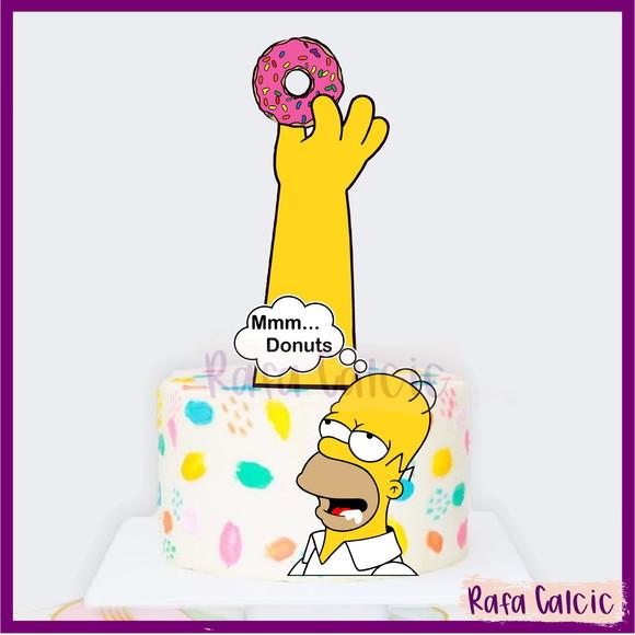 Topo de Bolo Simpsons