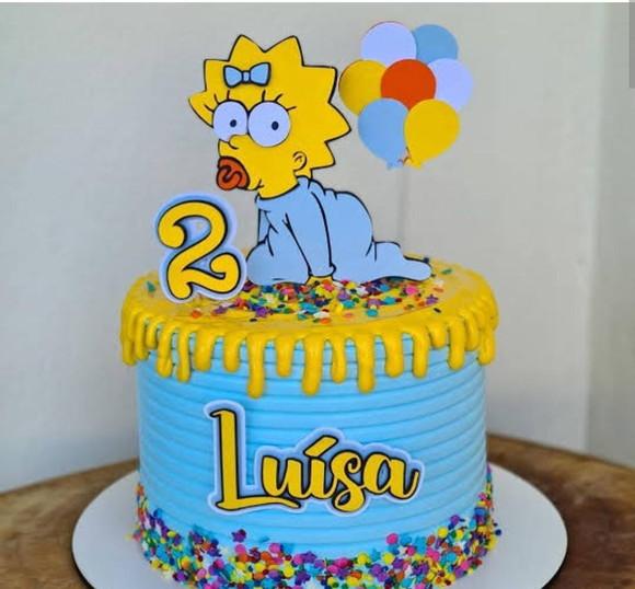 Topo de Bolo Simpsons