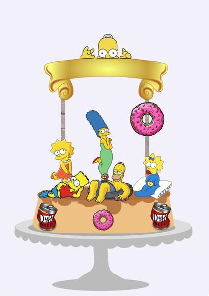 Topo De Bolo Simpsons