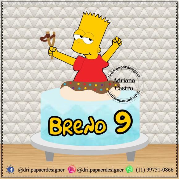 Topo De Bolo Simpsons