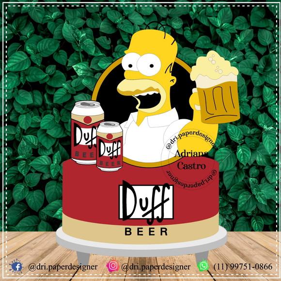 Topo de Bolo Simpsons