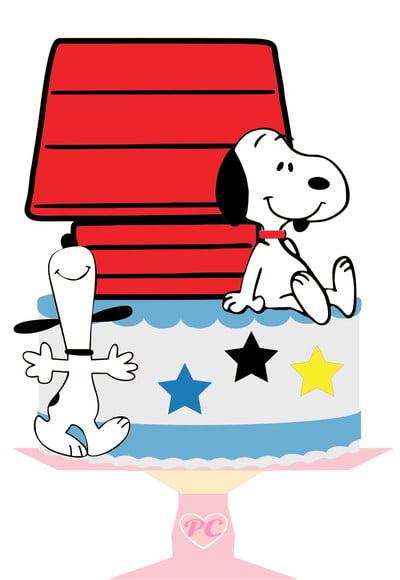 Topo de Bolo Snoopy