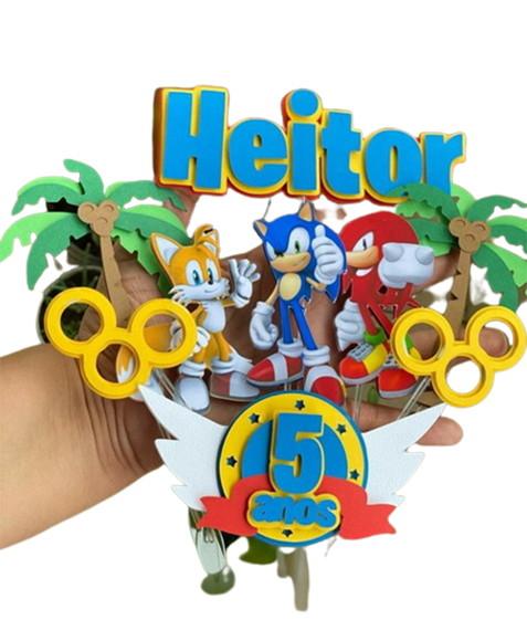 Topo de Bolo Sonic