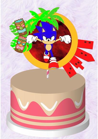 Topo de Bolo Sonic