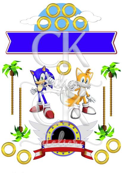 Topo de Bolo Sonic
