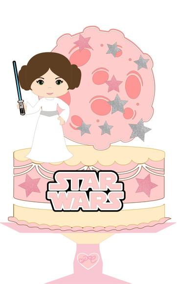 Topo de Bolo Star Wars